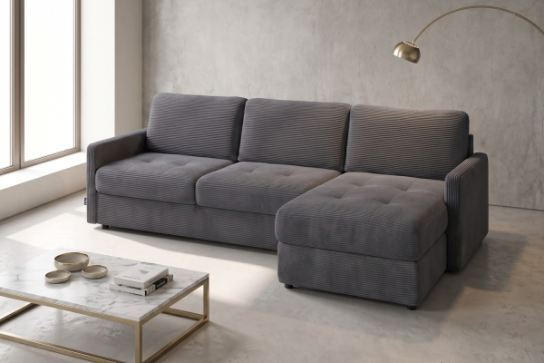 Canapé Split convertible, méridienne avec coffre | Maison Aveni