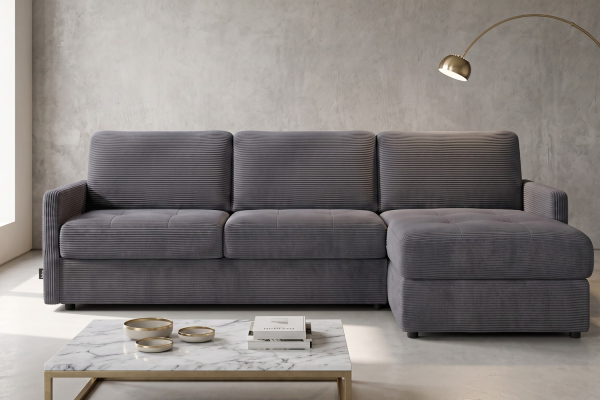 Divano trasformabile Split, chaise longue con vano contenitore | Maison Aveni