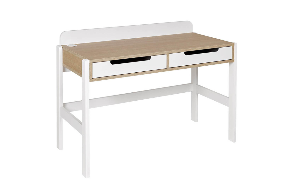 Bureau en bois 2 tiroirs Sato