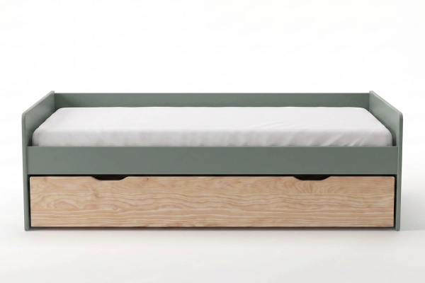 Lit gigogne banquette Nina 90x190 | Pin massif, conçu en France