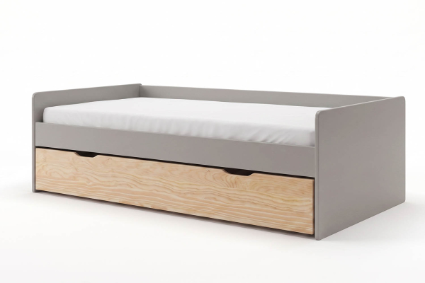 Lit gigogne banquette Nina 90x190 | Pin massif, conçu en France