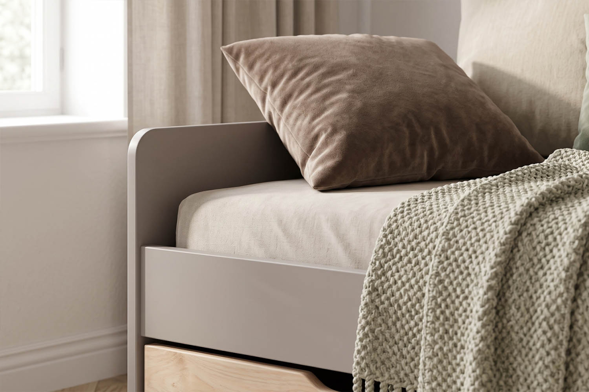 Lit gigogne banquette Nina 90x190 | Pin massif, conçu en France