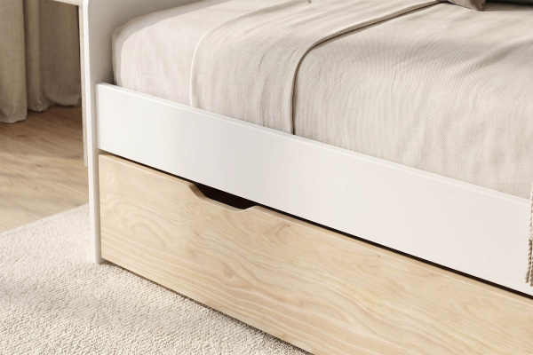 Lit gigogne banquette Nina 90x190 | Pin massif, conçu en France