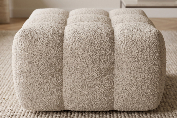 Pouf Cloud – Tissu bouclette, confort et design