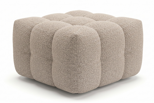 Pouf Cloud – Tissu bouclette, confort et design