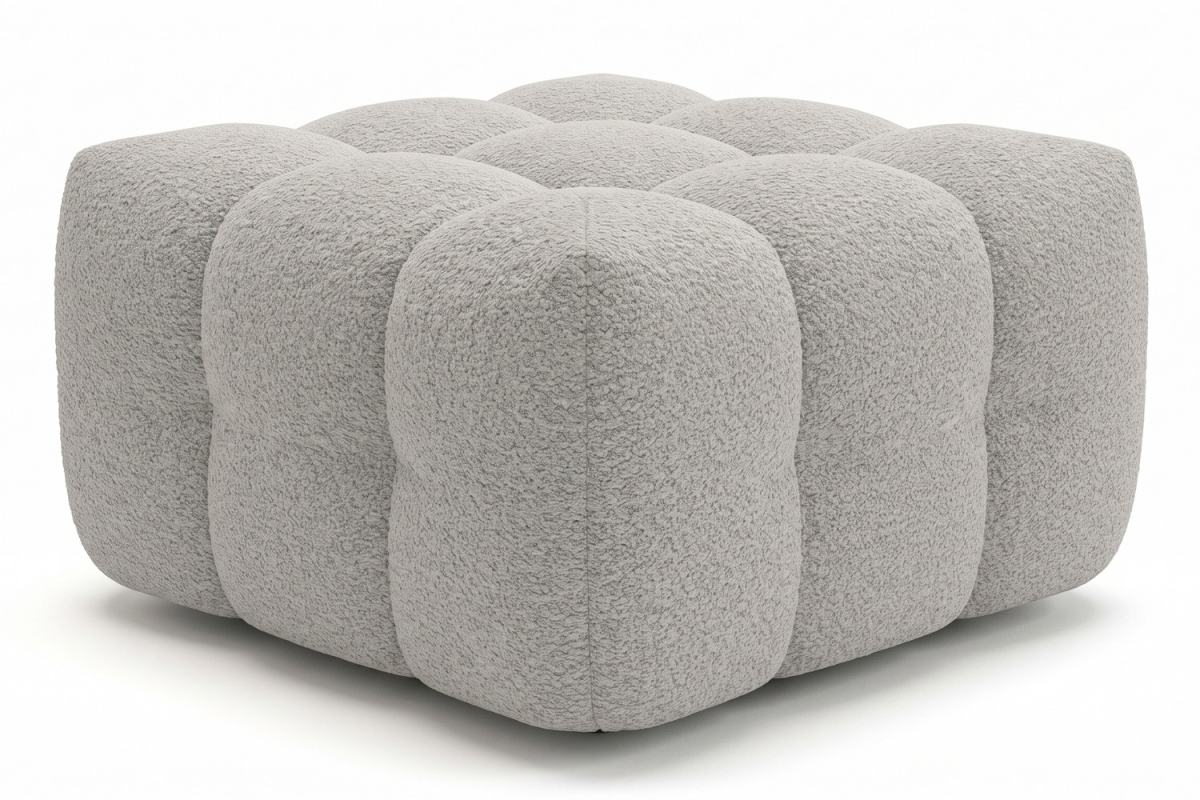 Pouf Cloud – Tissu bouclette, confort et design