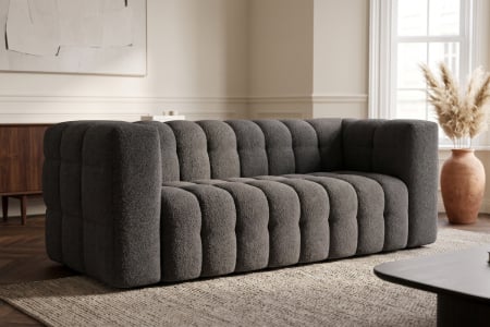 Nicht ausziehbares 3-Sitzer-Sofa Cloud – eleganter Bouclé-Stoff, italienisches Design