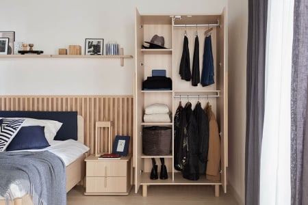 Naya 2-Door Wardrobe with Lighting | Maison Aveni