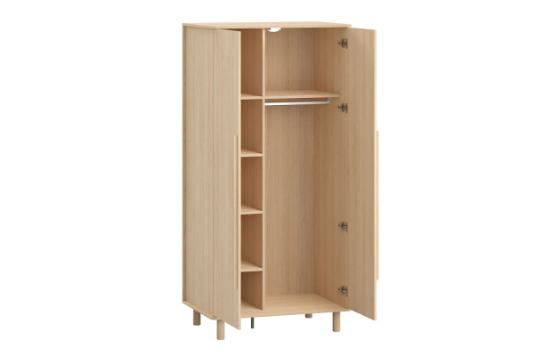 Armoire 2 portes en bois Naya - Chêne clair | Maison Aveni