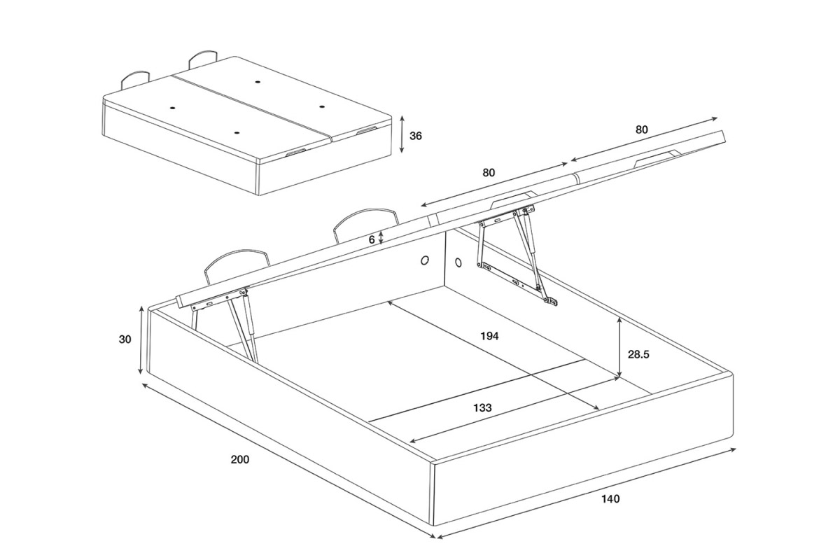 Lit coffre matelassé en tissu Jade – Finition haut de gamme