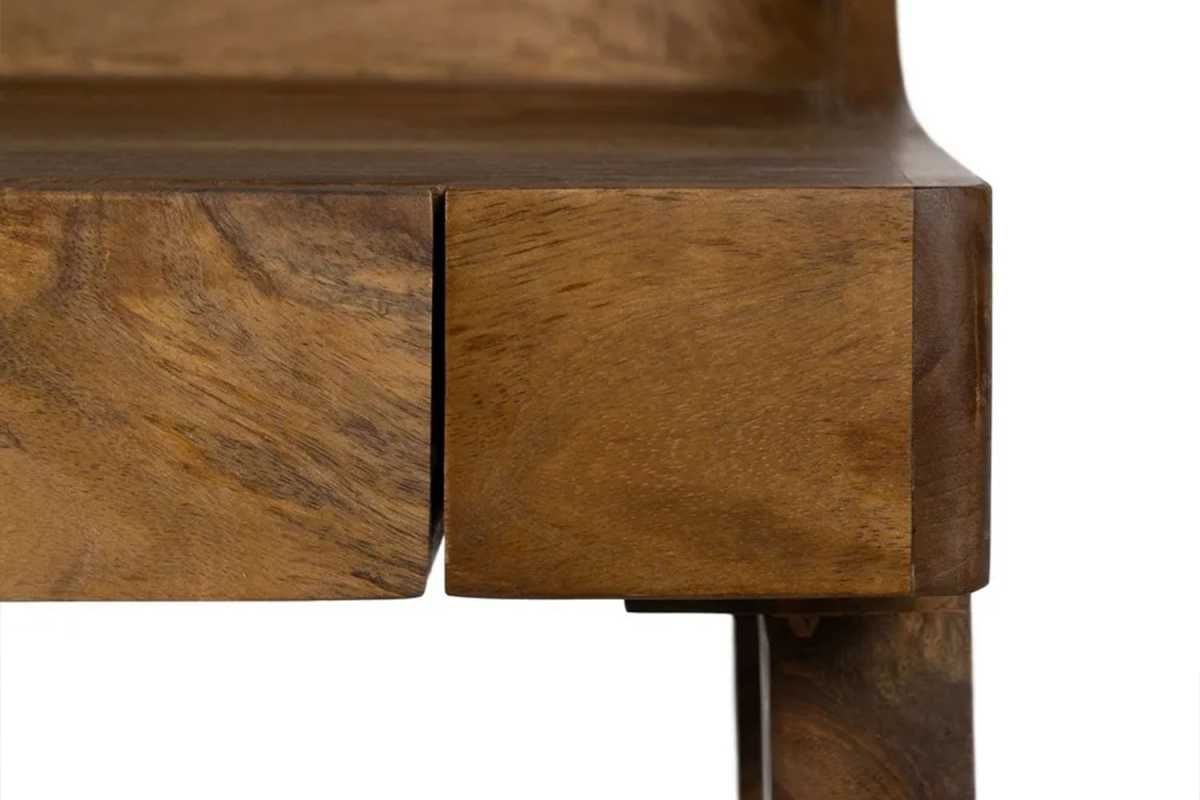 Bureau secrétaire en manguier massif 122 cm | Maison Aveni