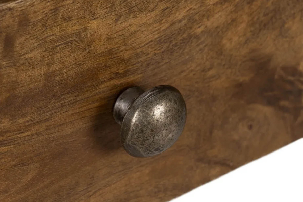 Bureau secrétaire en manguier massif 122 cm | Maison Aveni