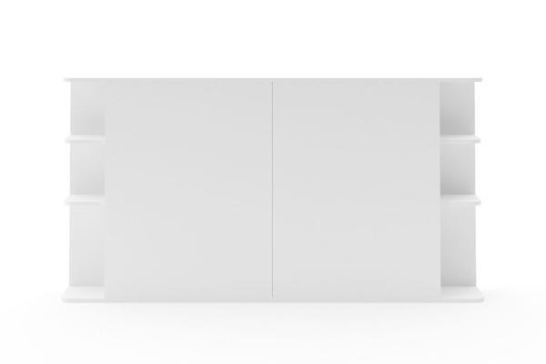 Lit coffre 160x200 blanc avec tête de lit Milla | 100% français