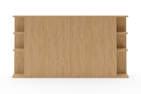 Lit coffre 160x200 blanc avec tête de lit Milla | 100% français