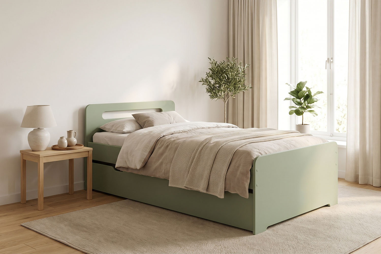 Onderschuifbed Otis met twee slaapplaatsen | Maison Aveni