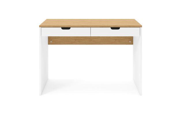 Sofia desk with 2 drawers | 100% made in France, white or slate & oak