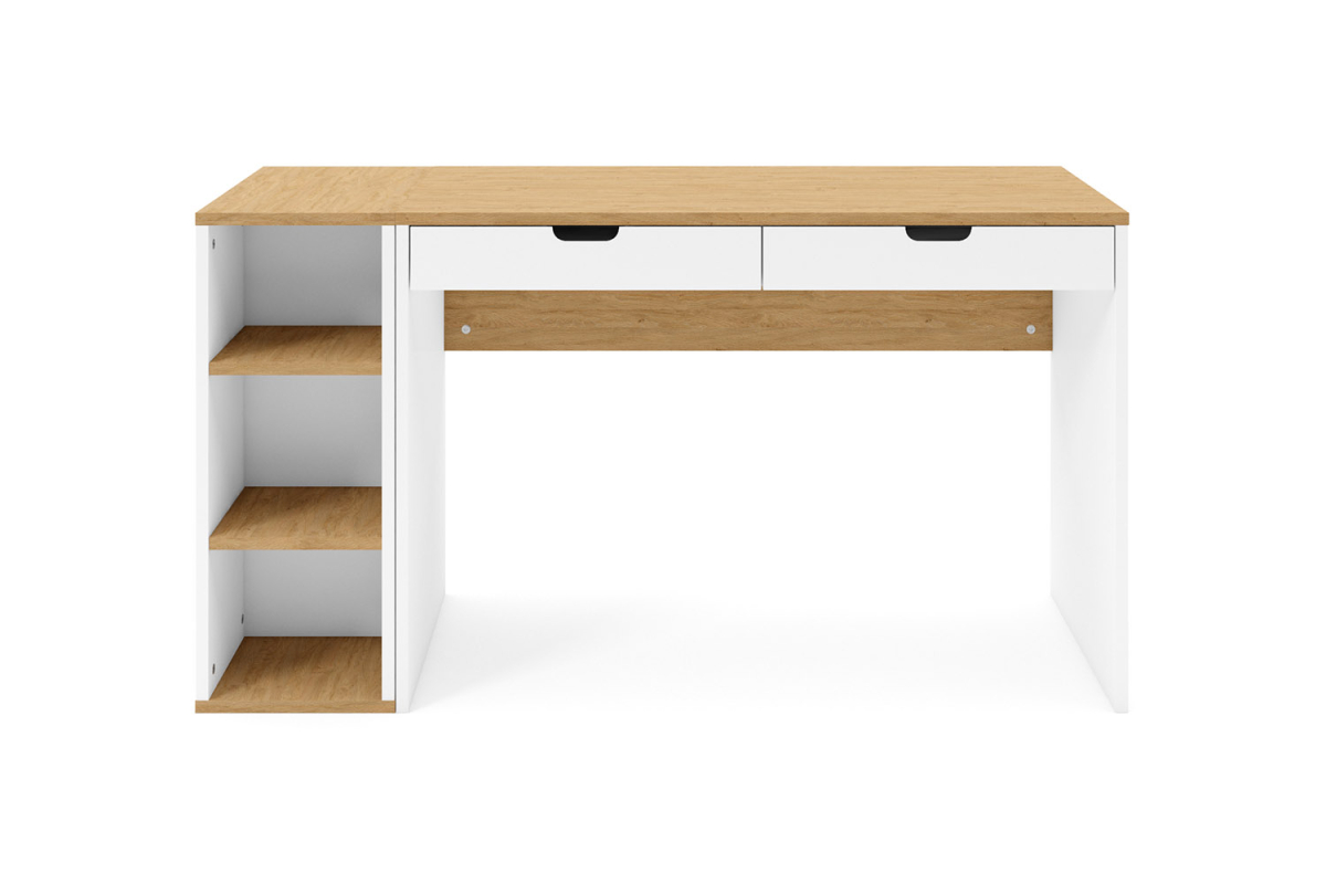 Sofia desk with 2 drawers and storage unit | Made in France
