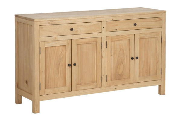 Credenza Lior 140 cm – Il fascino del mindi, con spazio in più