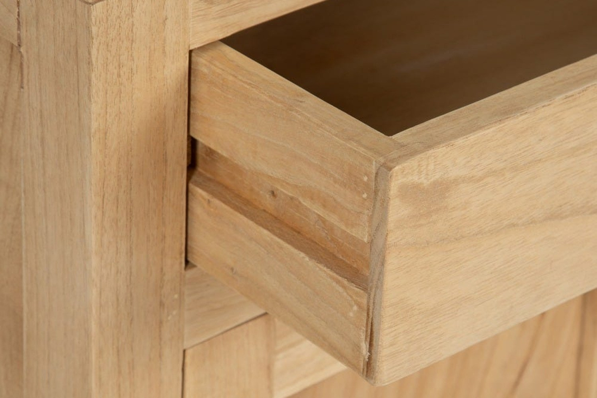 Dressoir Lior 140 cm – De charme van mindihout, met opbergruimte