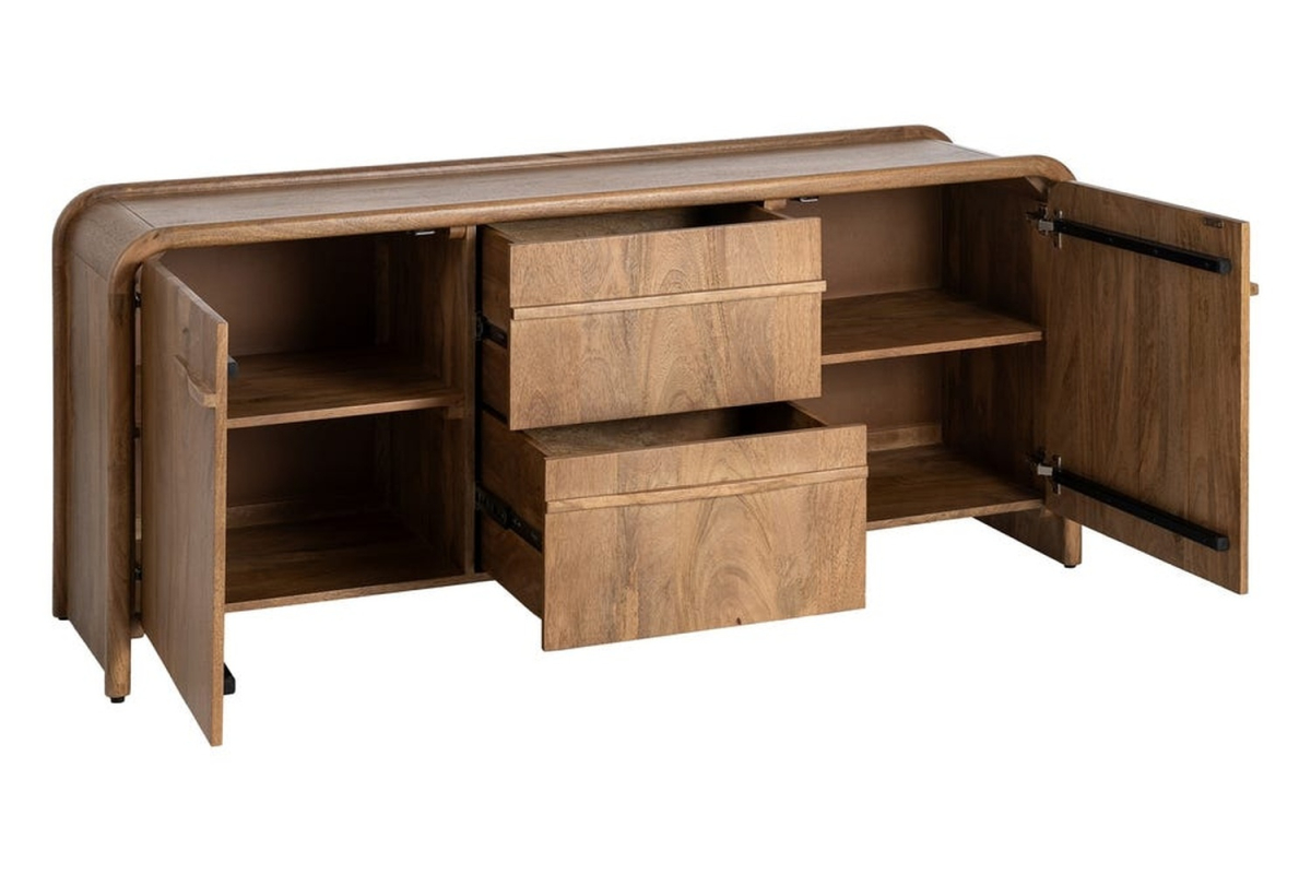 Luan 165 cm sideboard – Soft curves, ample storage