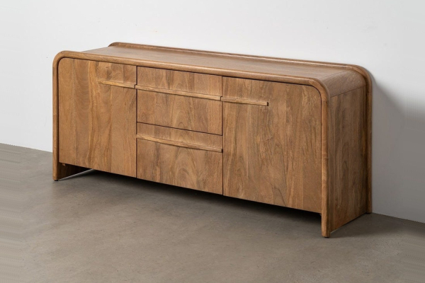 Luan 165 cm sideboard – Soft curves, ample storage