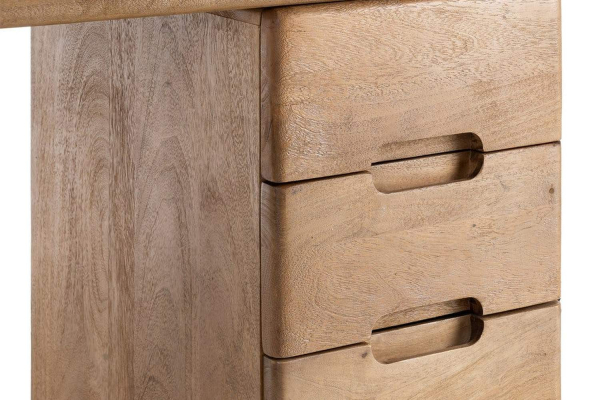 Bureau van mangohout Luan – een stijlvolle, opgeruimde werkplek