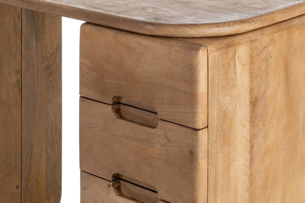 Luan mango wood desk – An organized workspace with style