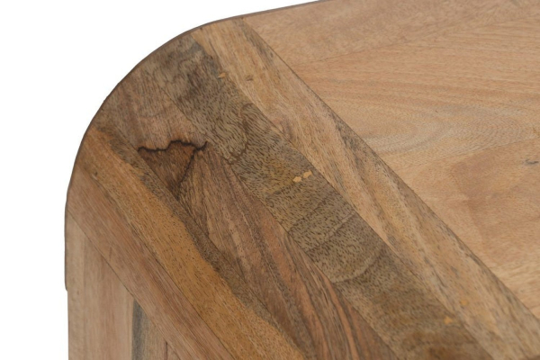 Comodino in legno di mango Almar – Il fascino delle curve morbide