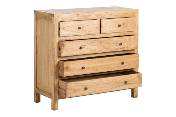 Kommode Lior aus massivem Mindi-Holz – der Charme echten Holzes