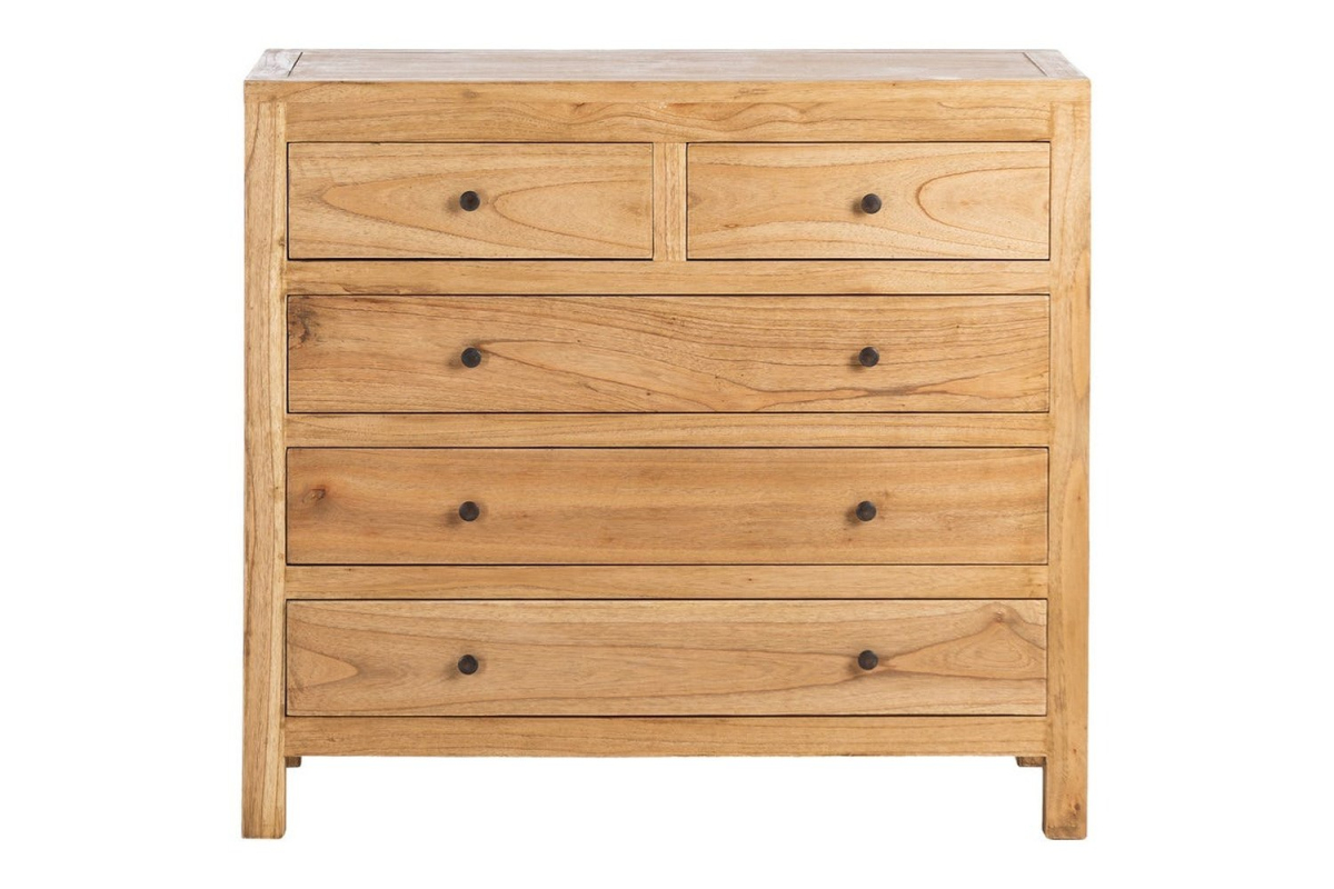 Cómoda de madera maciza de mindi Lior – El encanto de la madera auténtica