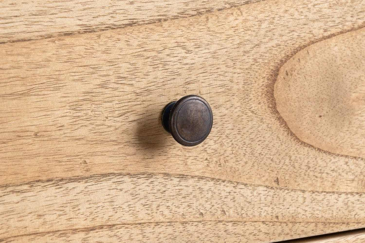 Cómoda de madera maciza de mindi Lior – El encanto de la madera auténtica