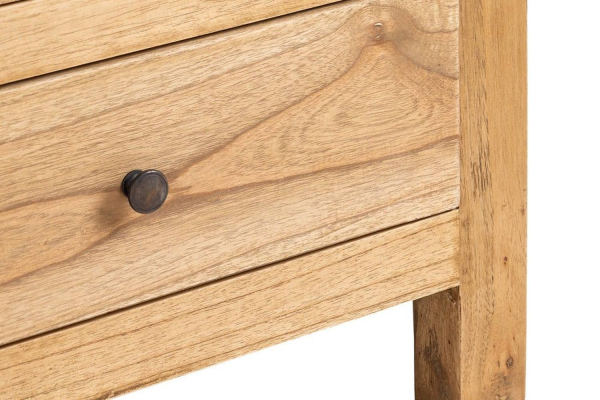 Kommode Lior aus massivem Mindi-Holz – der Charme echten Holzes