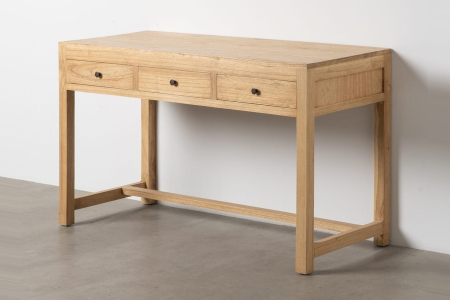Lior Console Table with 3 Drawers – Natural Charm and Storage