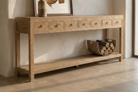 Lior Reclaimed Elm Console Table – The Appeal of a Generous Size