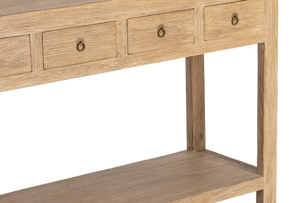 Console en orme recyclé Lior – Le charme du grand format