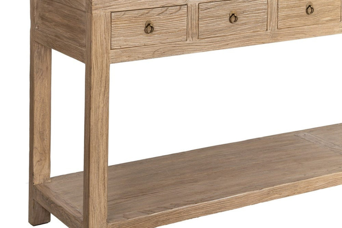 Sidetable van gerecycled iepenhout Lior – De charme van een royaal formaat