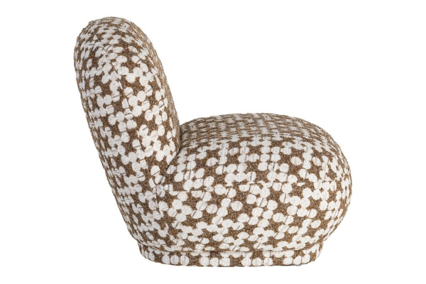 Sillón de tela estampada Orel – Comodidad y diseño envolvente