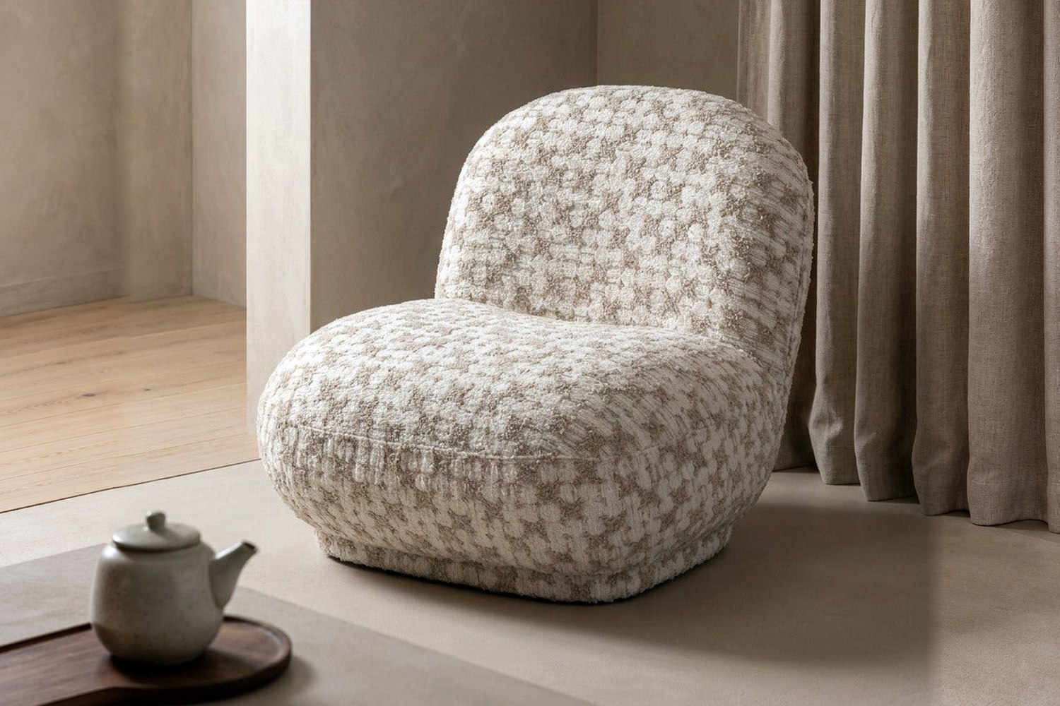 Fauteuil à motifs Orel – Confort et design enveloppant