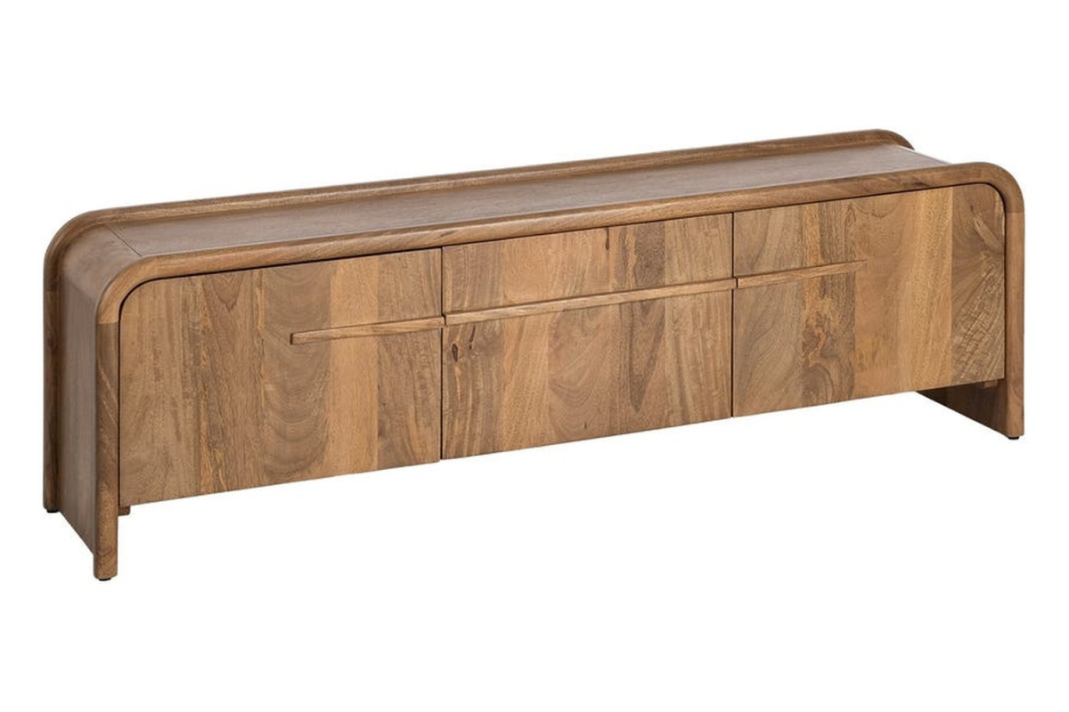 Mueble de TV de 160 cm Luan – Almacenaje de líneas curvas