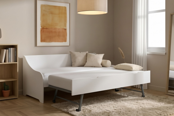 Cama nido tipo diván Anouk 80x200 | Madera y fabricación francesa