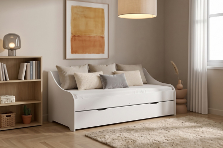 Cama nido tipo diván Anouk 80x200 | Madera y fabricación francesa
