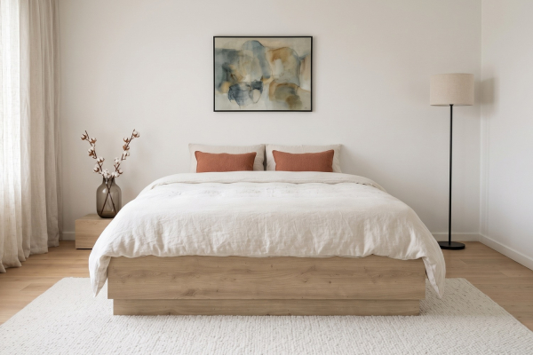 Malo Wood Storage Bed | Made in France