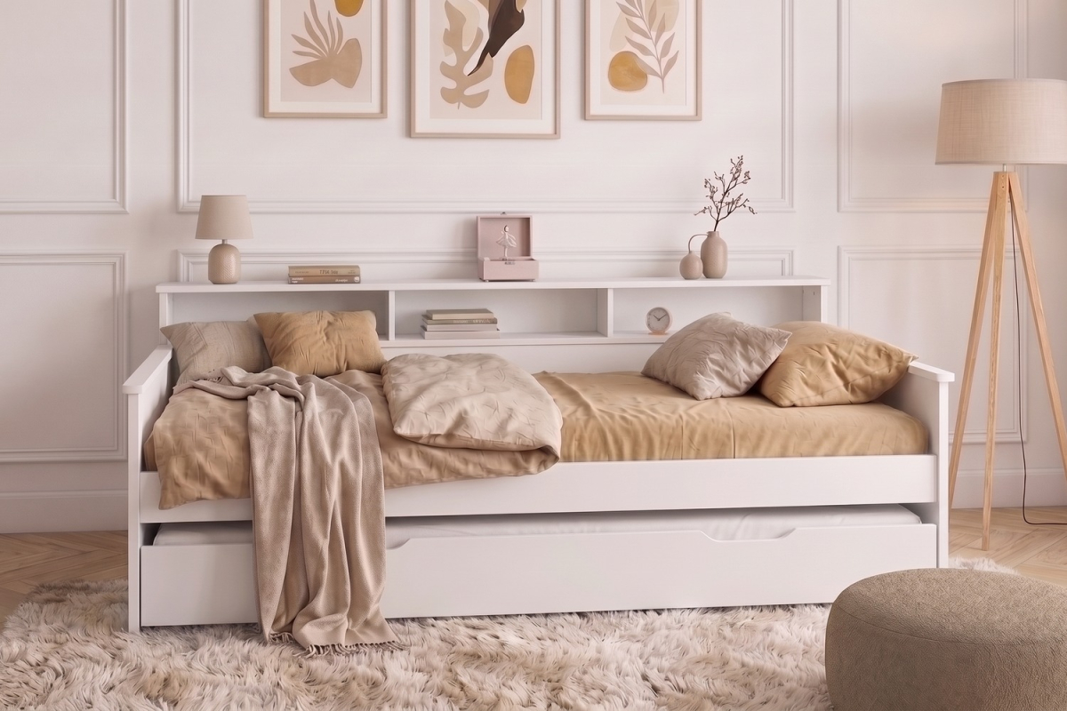 Cama nido Milo con huecos y estantería | Maison Aveni