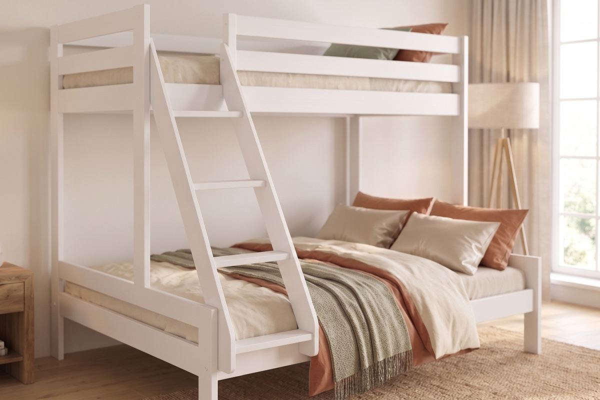 Stapelbed Opale met een eenpersoons- en tweepersoonsbed | Maison Aveni