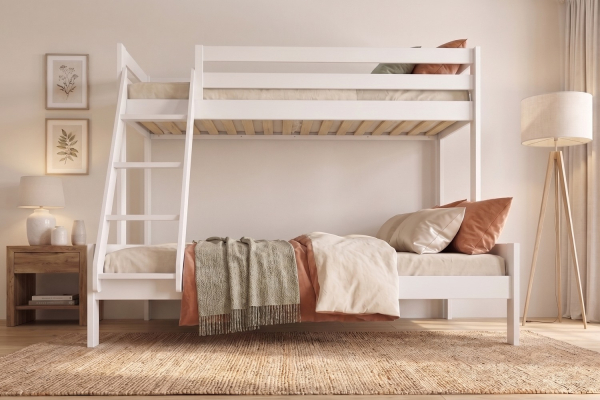 Stapelbed Opale met een eenpersoons- en tweepersoonsbed | Maison Aveni