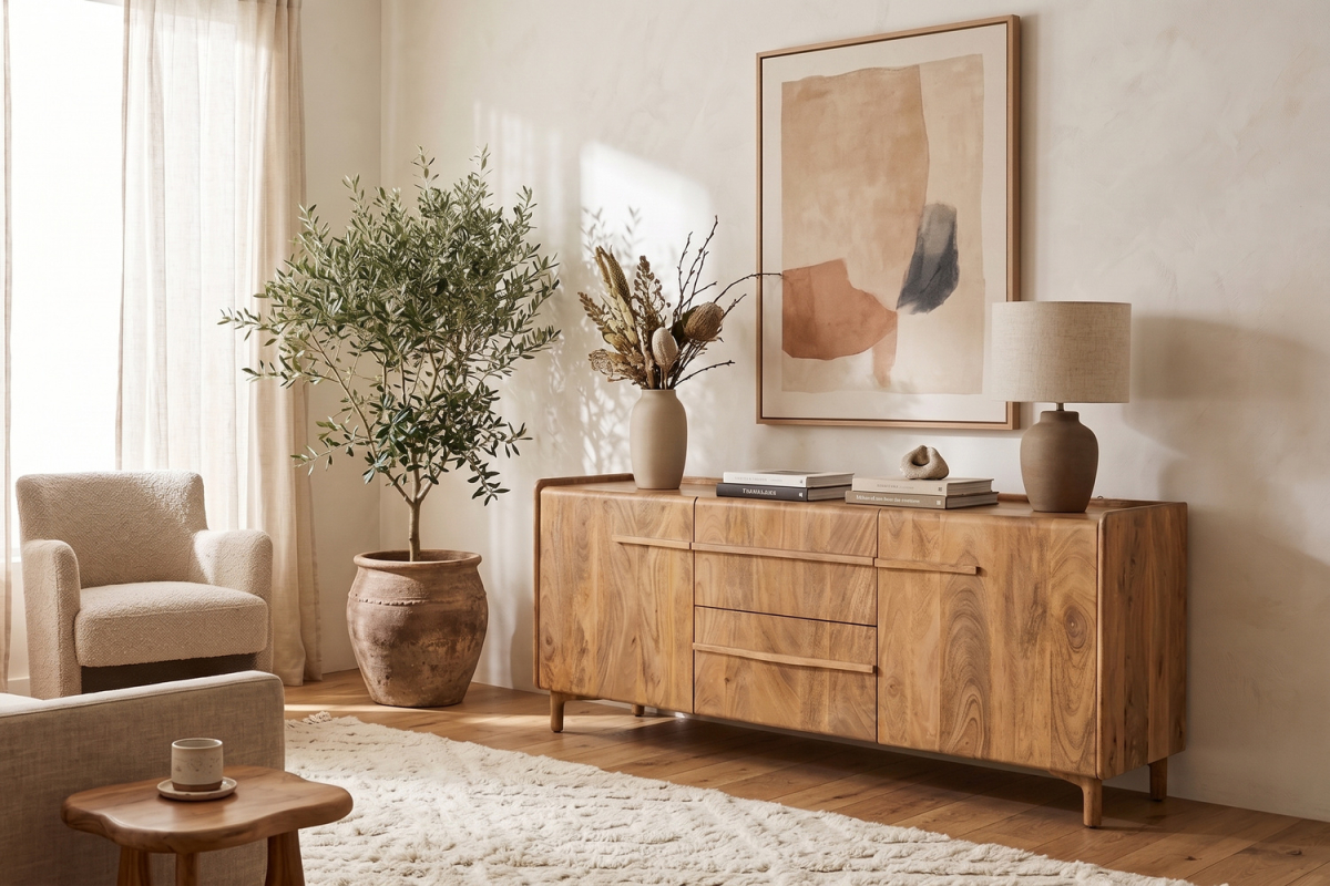 Buffet Orval 160 cm en manguier massif – Rangement chic