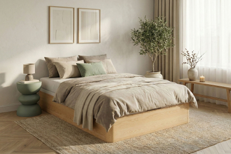 Nina storage bed and Bamboo mattress set | Maison Aveni