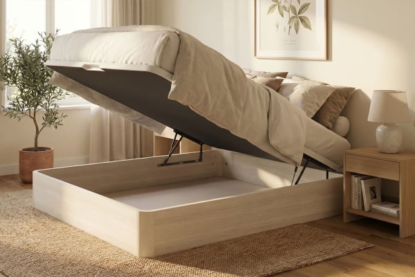 Set letto contenitore Oslo e materasso Bambù | Maison Aveni