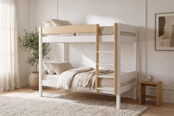 Stapelbed Nina 90x190 | Massief grenen & gemaakt in Frankrijk