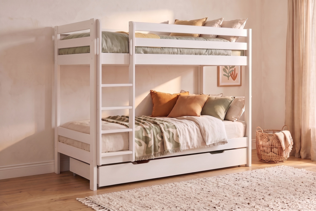 Letto a castello Oslo in pino massello | Maison Aveni